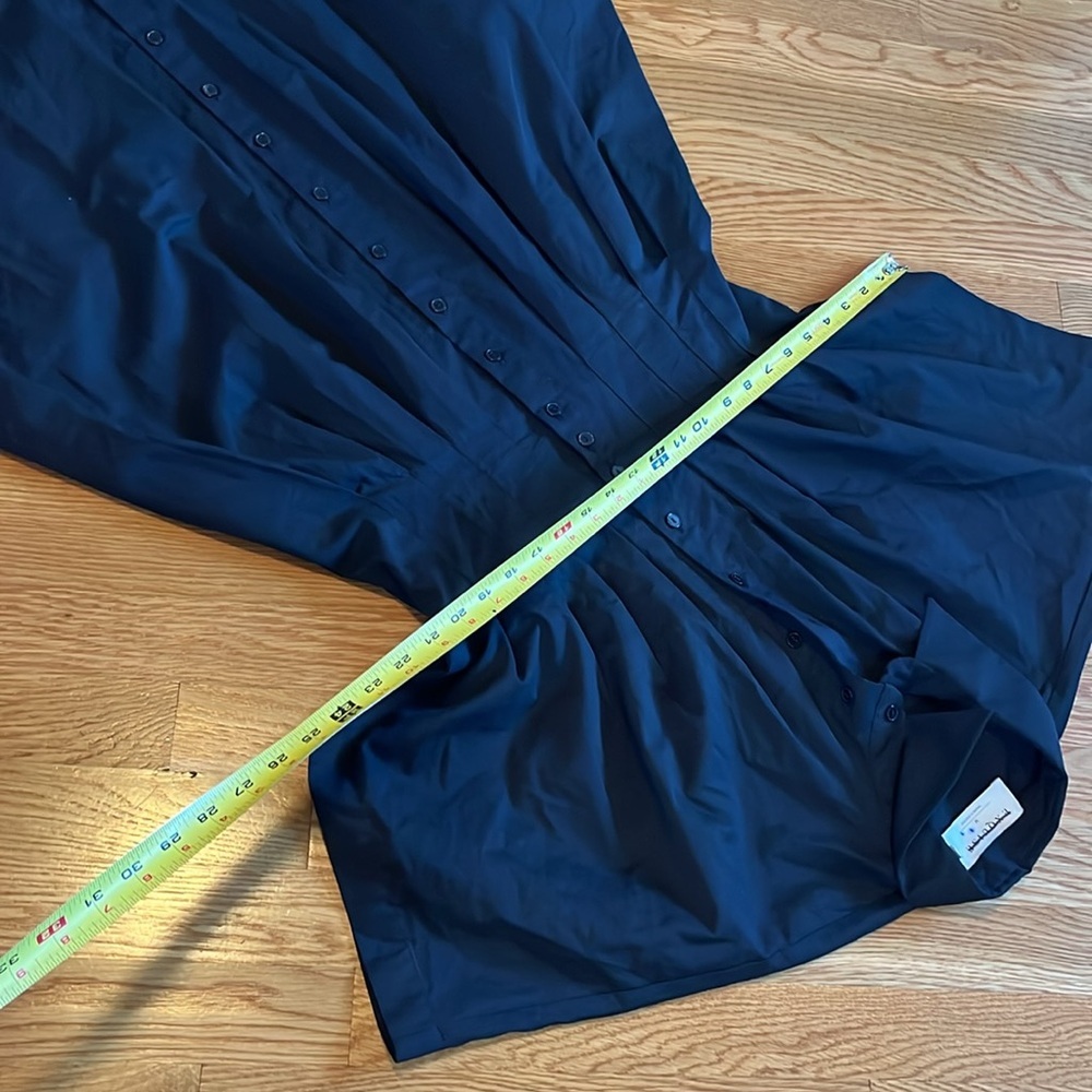 Anthropologie x Exquise The Tobie Button-Front Pleated Shirt Dress Size M NWT - Picture 11 of 13